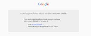 How can you recover a Google Account that has been deleted
