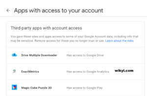 How to remove any of the apps that have access to your account